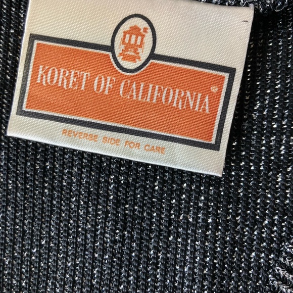 Vintage Silver Metallic Knit Tank Top sis Small - Picture 2 of 4